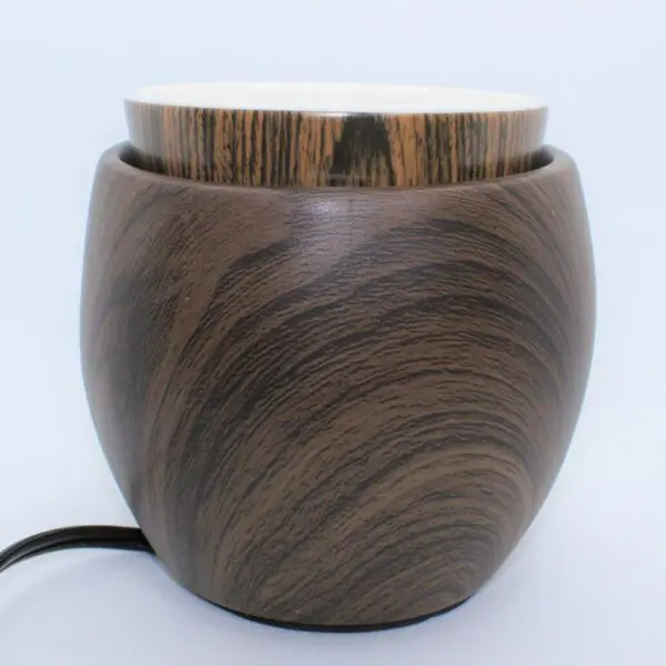 Brûleur de cube de cire fini noyer