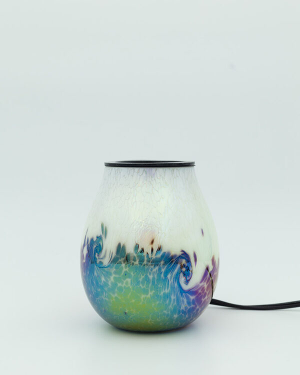 Brûleur de cire en verre violet et vert 7 couleurs