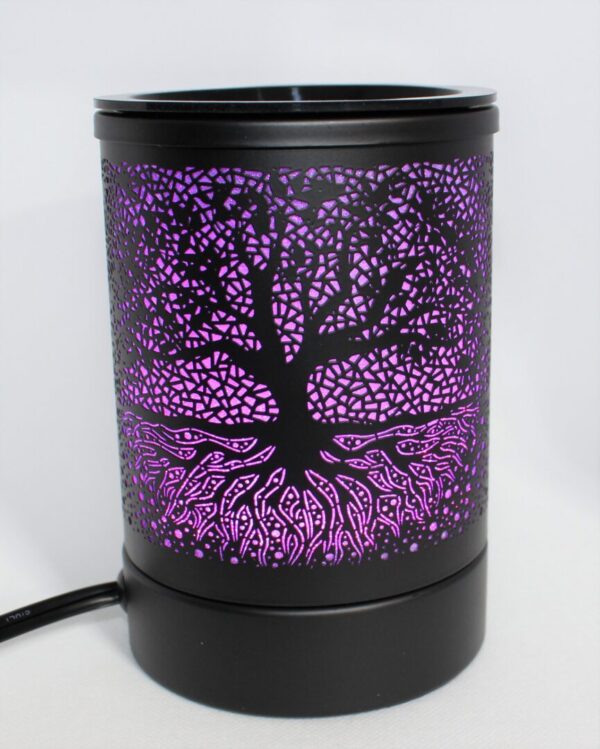Brûleur de cire arbre de vie noir 7 couleurs