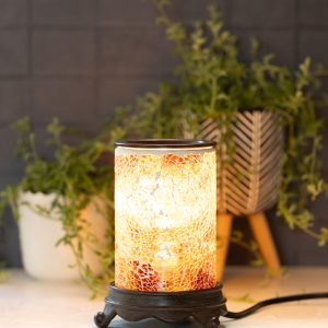 Brûleur de cire en mosaïque de verre multicolore