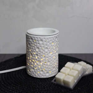 Brûleur de cire céramique blanc gros trous 7 couleurs