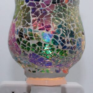 Brûleur de cire mural mosaïque de verre multi