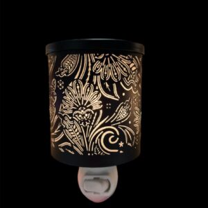 Brûleur de cire mural feuilles et fleurs