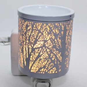 Brûleur de cire mural arbre blanc