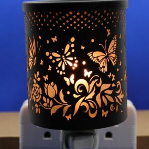 Brûleur de cire mural petit papillon et fleurs