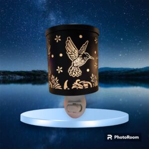 Brûleur de cire mural deux oiseaux noir