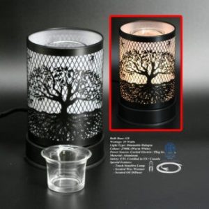 Brûleur de cire et HE Arbre de vie noir tactile