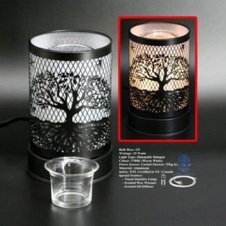 Brûleur de cire et HE Arbre de vie noir tactile