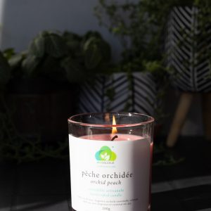 Chandelle pêche et orchidée - Chandelle Pêche Orchidée 200 g